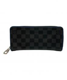 LOUIS VUITTON（ルイ ヴィトン）の古着「ジッピーウォレット・ヴェルティカル」｜ブラック×ブルー