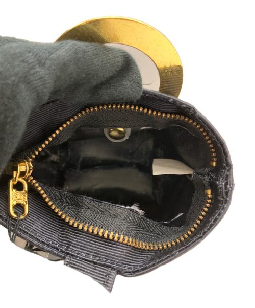 CELINE（セリーヌ）CELINE (セリーヌ) サークルロゴポーチ ブラックの古着・服飾アイテム