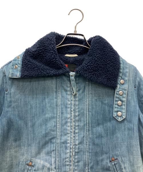 DIESEL（ディーゼル）DIESEL (ディーゼル) 裏ボアデニムジャケット インディゴ サイズ:Lの古着・服飾アイテム