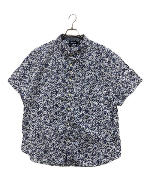 NAUTICA（ノーティカ）NAUTICA (ノーティカ) 半袖シャツ ホワイト×ネイビー サイズ:XXLの古着・服飾アイテム