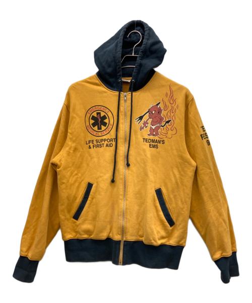 TED COMPANY（テッドカンパニー）TED COMPANY (テッドカンパニー) 裏ボアジップパーカー ネイビー×オレンジ サイズ:44の古着・服飾アイテム