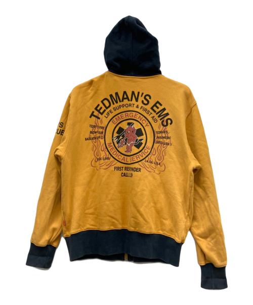 TED COMPANY（テッドカンパニー）TED COMPANY (テッドカンパニー) 裏ボアジップパーカー ネイビー×オレンジ サイズ:44の古着・服飾アイテム
