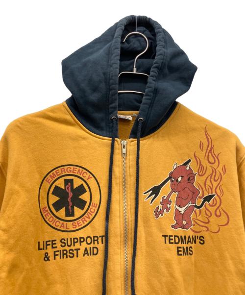 TED COMPANY（テッドカンパニー）TED COMPANY (テッドカンパニー) 裏ボアジップパーカー ネイビー×オレンジ サイズ:44の古着・服飾アイテム