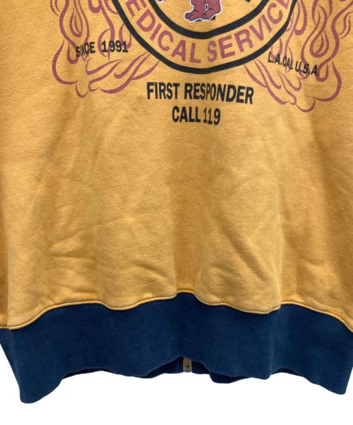 TED COMPANY（テッドカンパニー）TED COMPANY (テッドカンパニー) 裏ボアジップパーカー ネイビー×オレンジ サイズ:44の古着・服飾アイテム