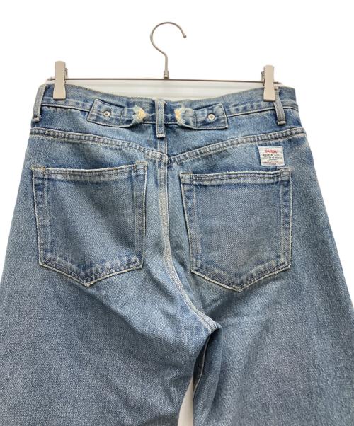 DAIRIKU（ダイリク）DAIRIKU (ダイリク) Painted ＆ Leather Patch Slim Pants インディゴ サイズ:W85×20の古着・服飾アイテム
