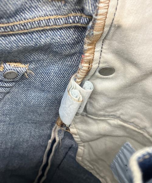 DAIRIKU（ダイリク）DAIRIKU (ダイリク) Painted ＆ Leather Patch Slim Pants インディゴ サイズ:W85×20の古着・服飾アイテム