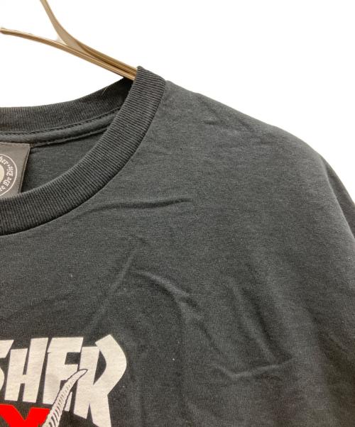 THRASHER（スラッシャー）THRASHER (スラッシャー) SPITFIRE (スピットファイア) 半袖カットソー ブラック サイズ:XLの古着・服飾アイテム