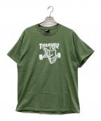 THRASHER×SPITFIREスラッシャー×スピットファイア）の古着「半袖カットソー」｜オリーブ