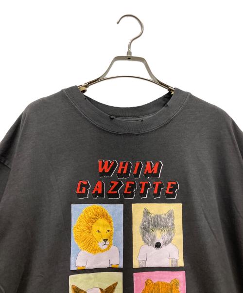 UNFORTUNATE PORTRAIT（-）UNFORTUNATE PORTRAIT (-) Whim Gazette (ウィムガゼット) 半袖カットソー チャコールグレー サイズ:Sの古着・服飾アイテム