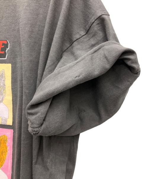UNFORTUNATE PORTRAIT（-）UNFORTUNATE PORTRAIT (-) Whim Gazette (ウィムガゼット) 半袖カットソー チャコールグレー サイズ:Sの古着・服飾アイテム