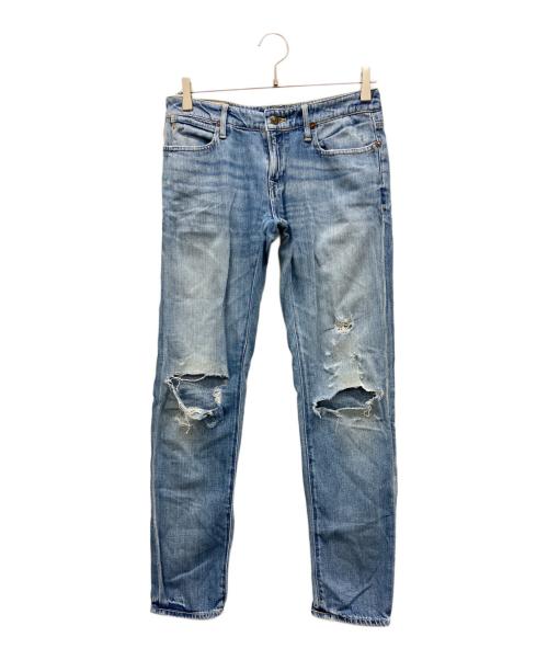 POLO RALPH LAUREN（ポロ・ラルフローレン）POLO RALPH LAUREN (ポロ・ラルフローレン) ダメージスキニーデニムパンツ インディゴ サイズ:66（W26）の古着・服飾アイテム