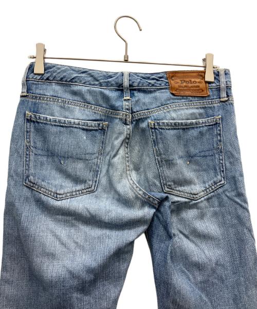 POLO RALPH LAUREN（ポロ・ラルフローレン）POLO RALPH LAUREN (ポロ・ラルフローレン) ダメージスキニーデニムパンツ インディゴ サイズ:66（W26）の古着・服飾アイテム