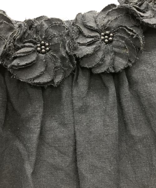 BEARDSLEY（ビアズリー）BEARDSLEY (ビアズリー) 半袖ブラウス ブラック サイズ:FREEの古着・服飾アイテム