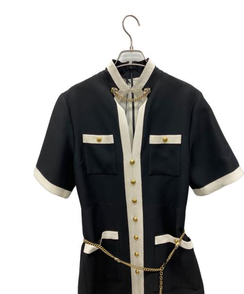 GUCCI（グッチ）GUCCI (グッチ) 半袖ワンピース ネイビー サイズ:SIZE 40の古着・服飾アイテム