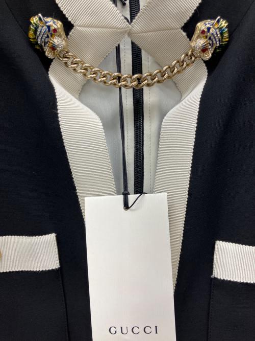 GUCCI（グッチ）GUCCI (グッチ) 半袖ワンピース ネイビー サイズ:SIZE 40の古着・服飾アイテム