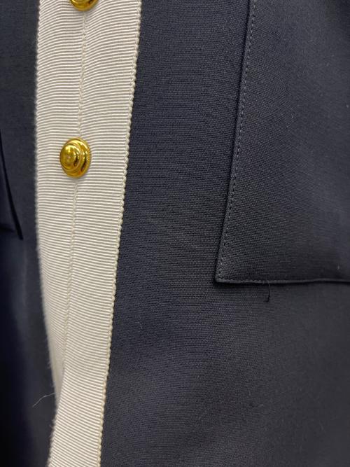 GUCCI（グッチ）GUCCI (グッチ) 半袖ワンピース ネイビー サイズ:SIZE 40の古着・服飾アイテム