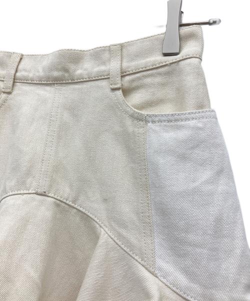 ALEXANDER McQUEEN（アレキサンダーマックイーン）ALEXANDER McQUEEN (アレキサンダーマックイーン) レース切替スカート キナリ サイズ:38の古着・服飾アイテム