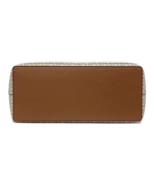 MICHAEL KORS（マイケルコース）MICHAEL KORS (マイケルコース) Mシグネチャー ジェット セット トートバッグ アイボリー×ブラウンの古着・服飾アイテム