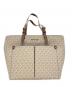 MICHAEL KORS（マイケルコース）の古着「Mシグネチャー ジェット セット トートバッグ」｜アイボリー×ブラウン