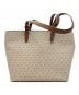MICHAEL KORS (マイケルコース) Mシグネチャー ジェット セット トートバッグ アイボリー×ブラウン：14000円