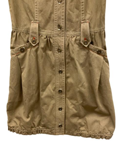 BURBERRY BLUE LABEL（バーバリー ブルー レーベル）BURBERRY BLUE LABEL (バーバリー ブルー レーベル) 半袖ワンピース カーキ サイズ:36の古着・服飾アイテム