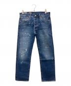 LEVI'Sリーバイス）の古着「501ペイントボタンフライデニムパンツ」｜インディゴ