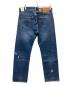 LEVI'S (リーバイス) 501ペイントボタンフライデニムパンツ インディゴ サイズ:81cm/W32 未使用品：14000円