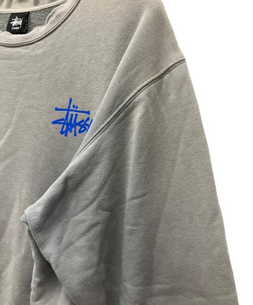 stussy（ステューシー）stussy (ステューシー) クルーネックスウェット グレー サイズ:Lの古着・服飾アイテム
