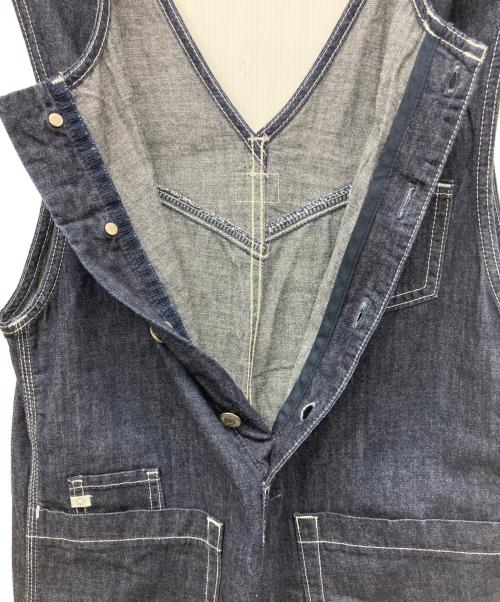 Something（サムシング）Something (サムシング) FREAK'S STORE (フリークスストア) 別注ボタンフライングサロペット インディゴ サイズ:Sの古着・服飾アイテム