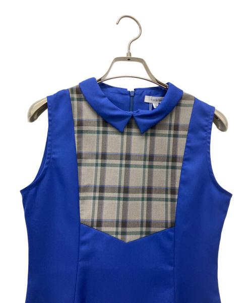 starblinc（スターブリング）starblinc (スターブリング) チェック切替襟付ワンピース ブルー サイズ:M 未使用品の古着・服飾アイテム