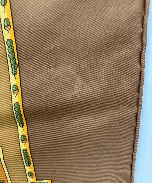 HERMES（エルメス）HERMES (エルメス) シルクスカーフ ブラウンの古着・服飾アイテム