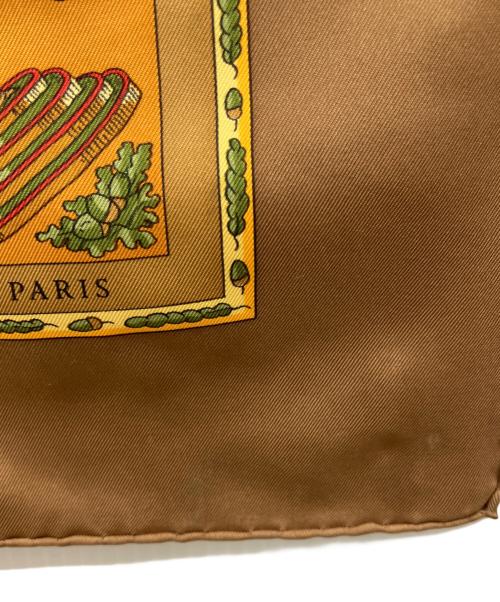 HERMES（エルメス）HERMES (エルメス) シルクスカーフ ブラウンの古着・服飾アイテム