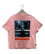 little sunny bite×STRANGER THINGSリトルサニーバイト×ストレンジャーシングス）の古着「半袖Tシャツ」｜ピンク