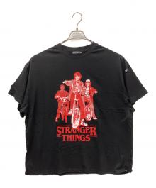 little sunny bite×STRANGER THINGS（リトルサニーバイト×ストレンジャーシングス）の古着「半袖Tシャツ」｜ブラック