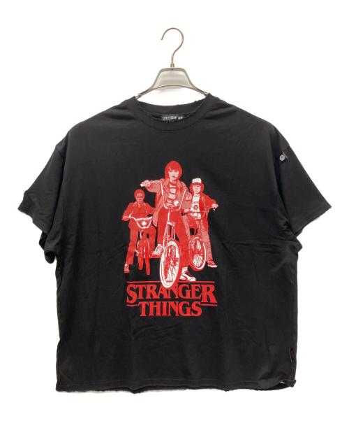 little sunny bite（リトルサニーバイト）Little sunny bite (リトルサニーバイト) STRANGER THINGS (ストレンジャーシングス) 半袖Tシャツ ブラック サイズ:Ｍの古着・服飾アイテム