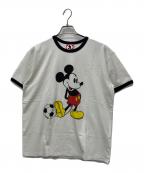 MICKEY MOUSE×JOURNAL STANDARDミッキーマウス×ジャーナルスタンダード）の古着「半袖Tシャツ」｜ホワイト×ブラック