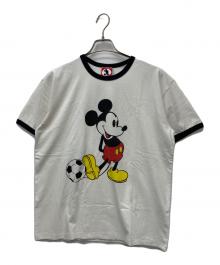 MICKEY MOUSE×JOURNAL STANDARD（ミッキーマウス×ジャーナルスタンダード）の古着「半袖Tシャツ」｜ホワイト×ブラック