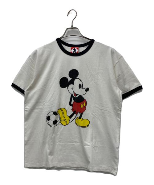 MICKEY MOUSE（ミッキーマウス）MICKEY MOUSE (ミッキーマウス) JOURNAL STANDARD (ジャーナルスタンダード) 半袖Tシャツ ホワイト×ブラック サイズ:Sの古着・服飾アイテム