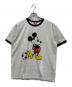 MICKEY MOUSE（ミッキーマウス）の古着「半袖Tシャツ」｜ホワイト×ブラック