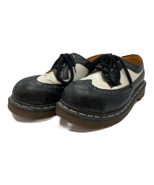 Dr.Martens（ドクターマーチン）Dr.Martens (ドクターマーチン) ウィングチップシューズ ブラック×ホワイト サイズ:24の古着・服飾アイテム