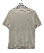LACOSTEラコステ）の古着「アレンジ ガゼット付き鹿の子地Tシャツ」｜アイボリー