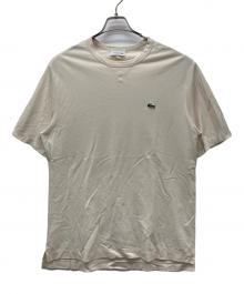 LACOSTE（ラコステ）の古着「アレンジ ガゼット付き鹿の子地Tシャツ」｜アイボリー
