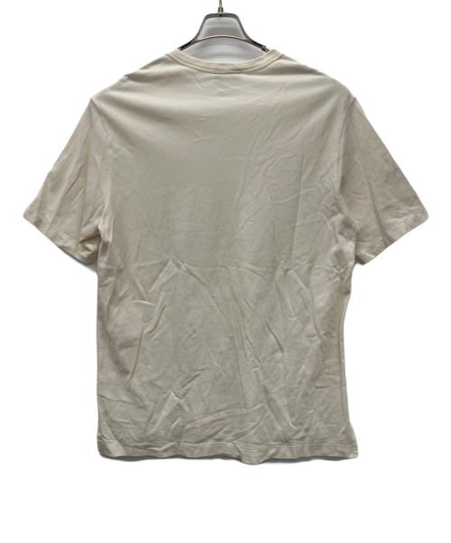 LACOSTE（ラコステ）LACOSTE (ラコステ) アレンジ ガゼット付き鹿の子地Tシャツ アイボリー サイズ:US　Lの古着・服飾アイテム