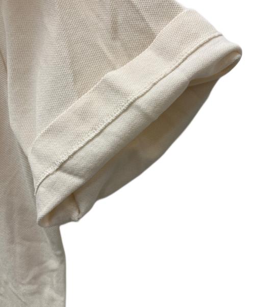 LACOSTE（ラコステ）LACOSTE (ラコステ) アレンジ ガゼット付き鹿の子地Tシャツ アイボリー サイズ:US　Lの古着・服飾アイテム