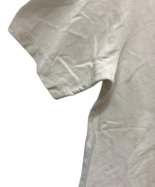 LACOSTE（ラコステ）LACOSTE (ラコステ) アレンジ ガゼット付き鹿の子地Tシャツ アイボリー サイズ:US　Lの古着・服飾アイテム