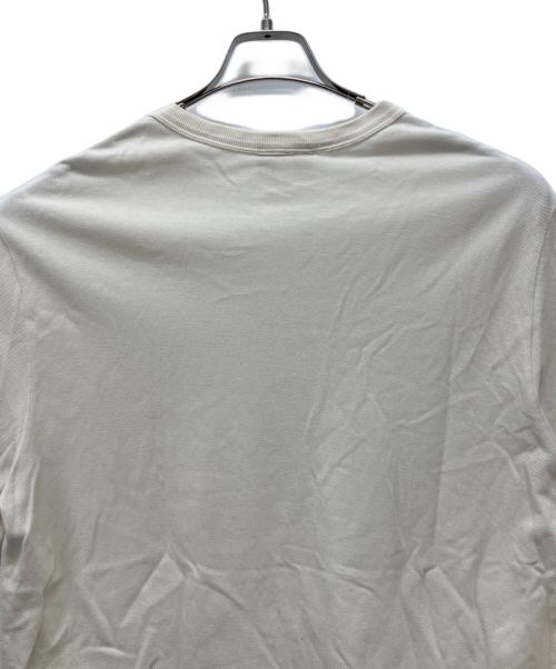 LACOSTE（ラコステ）LACOSTE (ラコステ) アレンジ ガゼット付き鹿の子地Tシャツ アイボリー サイズ:US　Lの古着・服飾アイテム