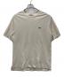 LACOSTE（ラコステ）の古着「アレンジ ガゼット付き鹿の子地Tシャツ」｜アイボリー