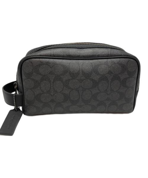COACH（コーチ）COACH (コーチ) スモール トラベル キット・シグネチャー キャンバス ブラックの古着・服飾アイテム