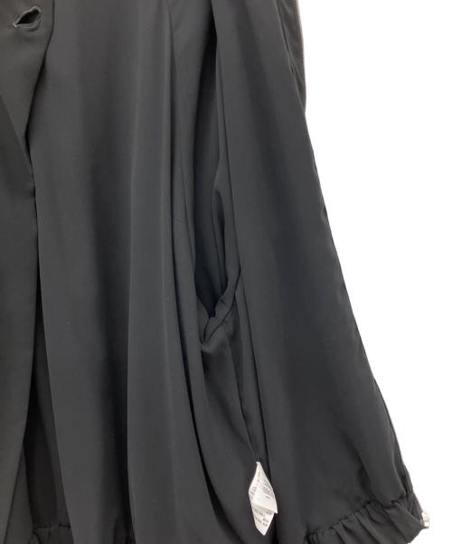 ENFOLD（エンフォルド）ENFOLD (エンフォルド) パウダリーツイル タックブルゾン ブラック サイズ:38の古着・服飾アイテム