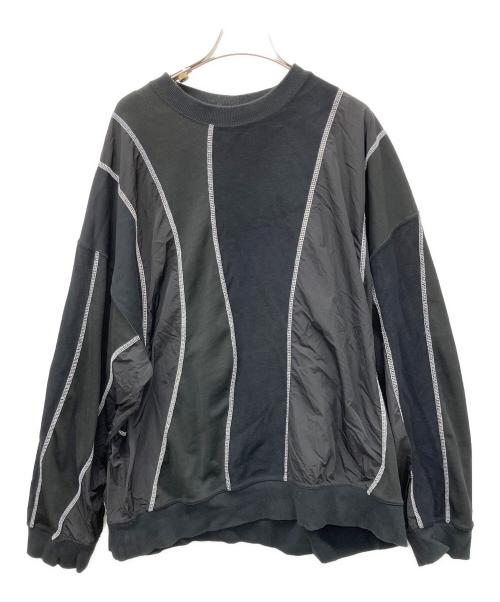 MAISON SPECIAL（メゾンスペシャル）MAISON SPECIAL (メゾンスペシャル) ナイロン切替スウェット ブラック サイズ:02の古着・服飾アイテム